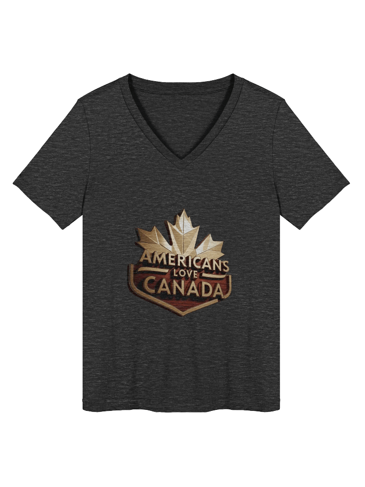 Golden Maple Leaves Relaxed V-Neck Tee product image (6)