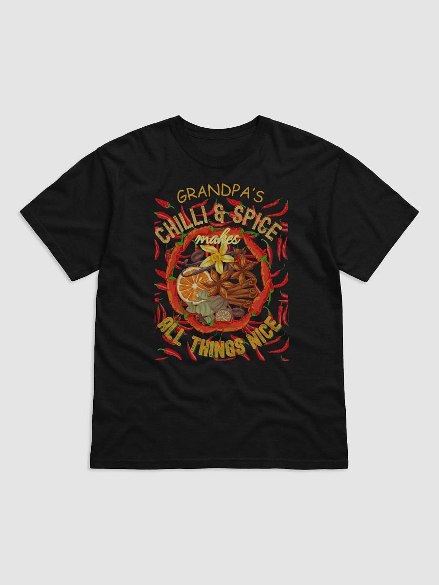 unisex  T shirt grandad depicting ‘Granpa’s Chili and Spice make all things nice '  Perfect gift from grandchildren product image (4)