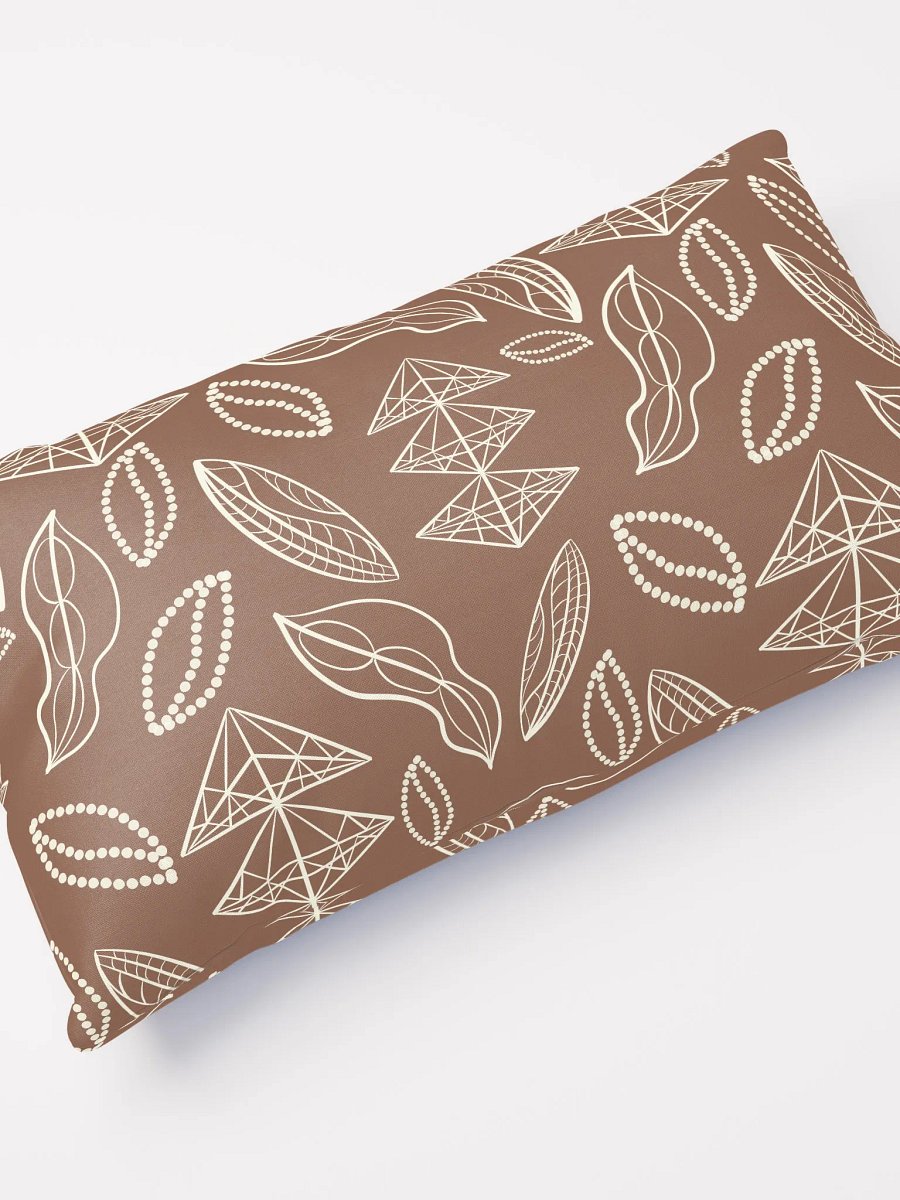 El Yunque Brew Bliss: Abstract Coffee Bean Earthy Pillow product image (12)