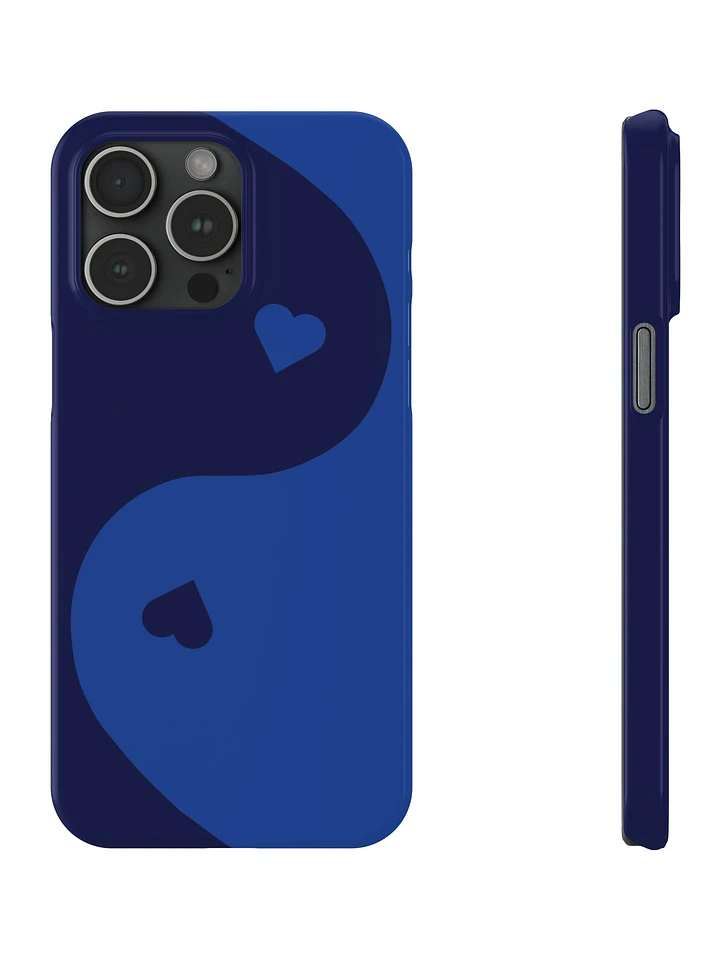 Deep Blue Yin Yang Heart iPhone Case product image (1)