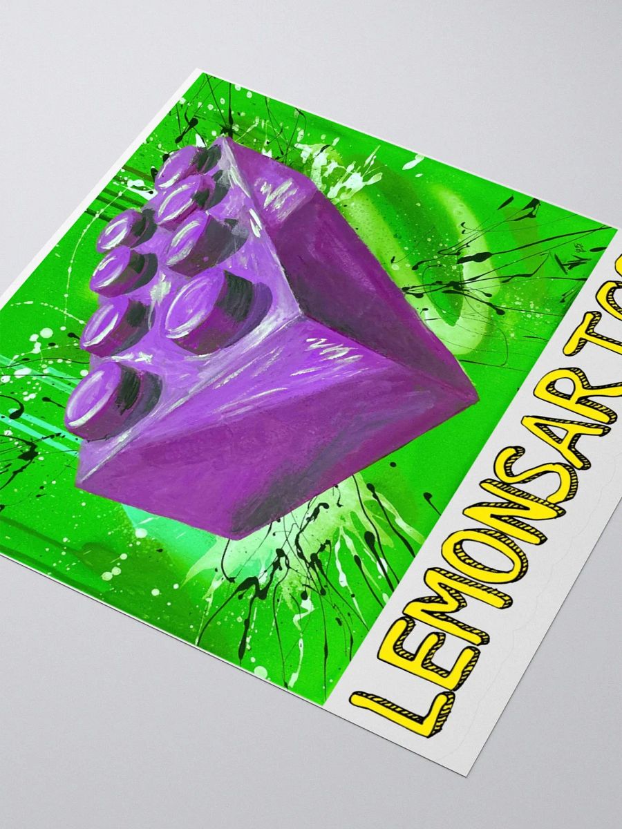 POP Brick (Purple Brick/Green Background) Sticker product image (3)