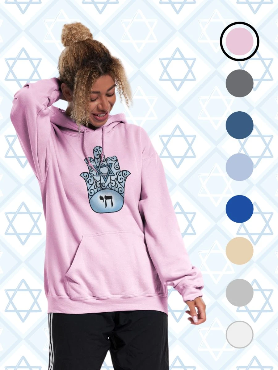 Chai Hamsa in Blue Hoodie product image (1)