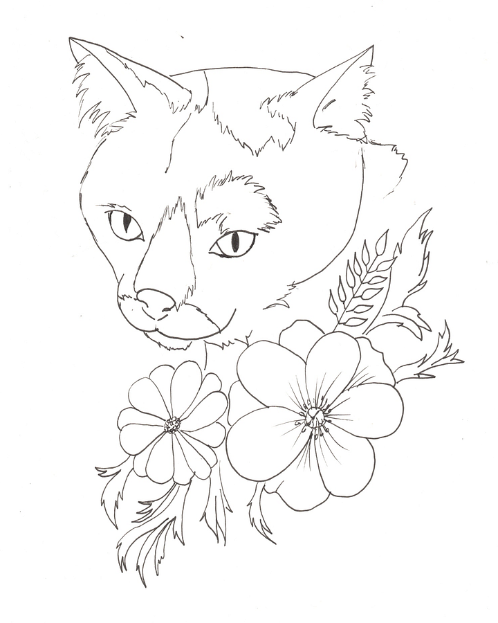 Meowers and Flowers Coloring Book product image (1)