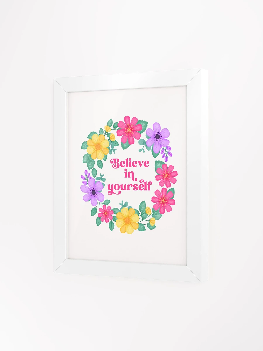 Believe in yourself - Motivational Wall Art White product image (3)