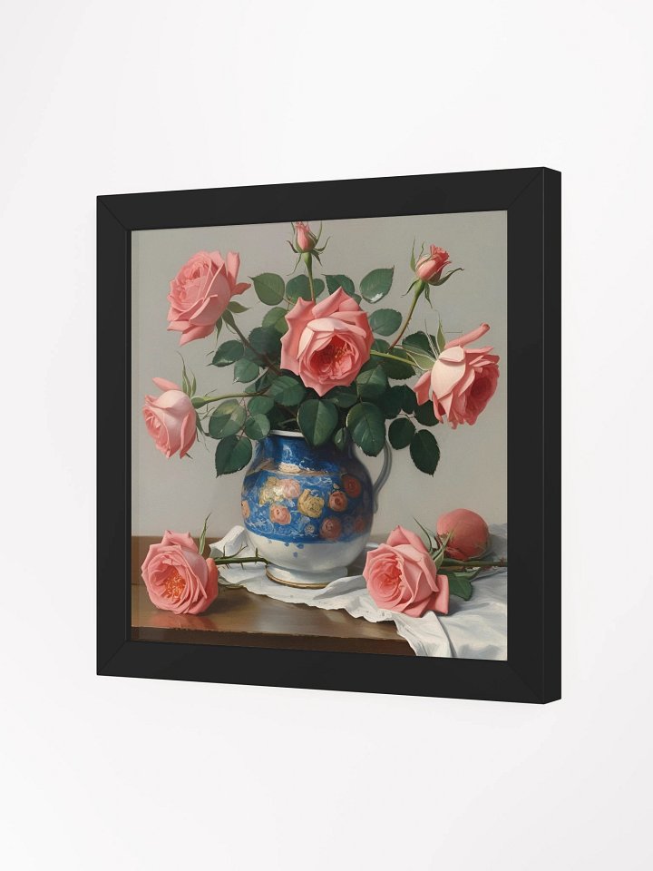 Pink Roses on Table Framed Premium Poster product image (10)