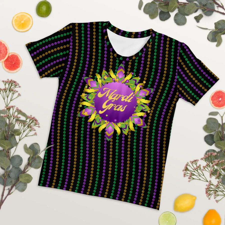 Mardi Gra All Over Print T-shirt product image (7)