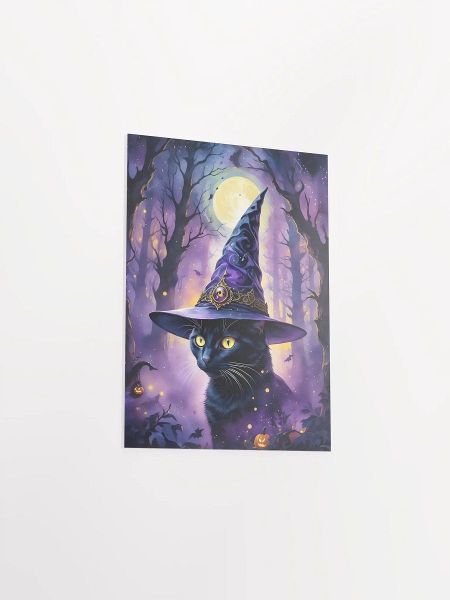 Black Cat In Wizard Hat Poster product image (8)