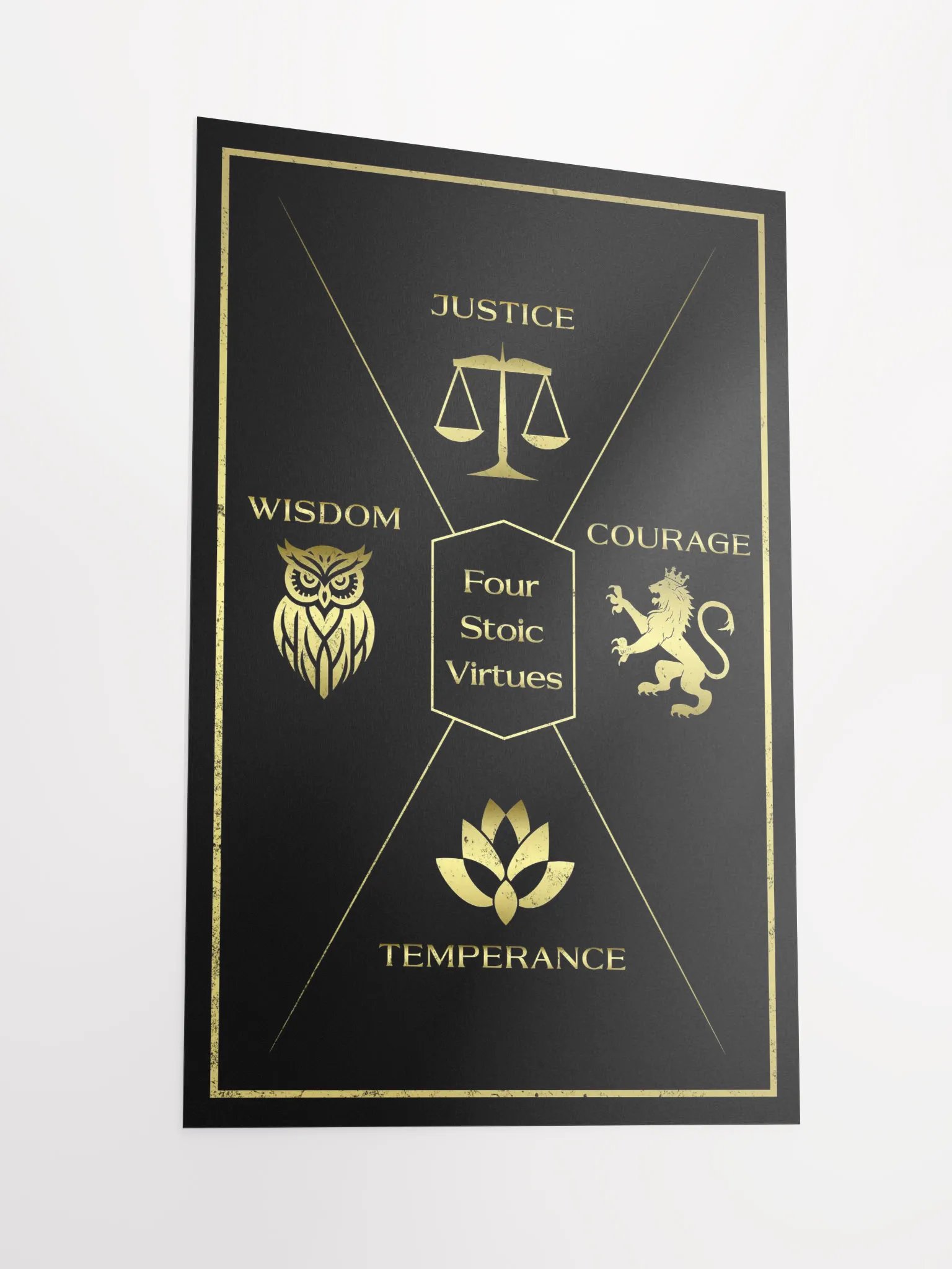 4 Stoic Virtues Matte Paper Poster product image (4)