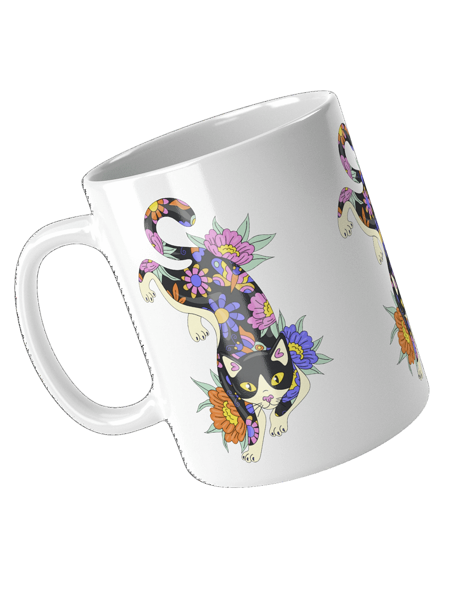 Floras Feline | White Glossy Mug product image (4)