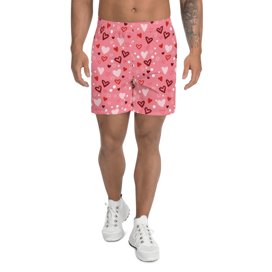 Heart Print Men's Shorts product image (2)