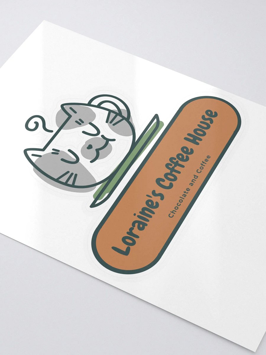 Loraine's Coffee House Kitty Vinyl Sticker product image (3)