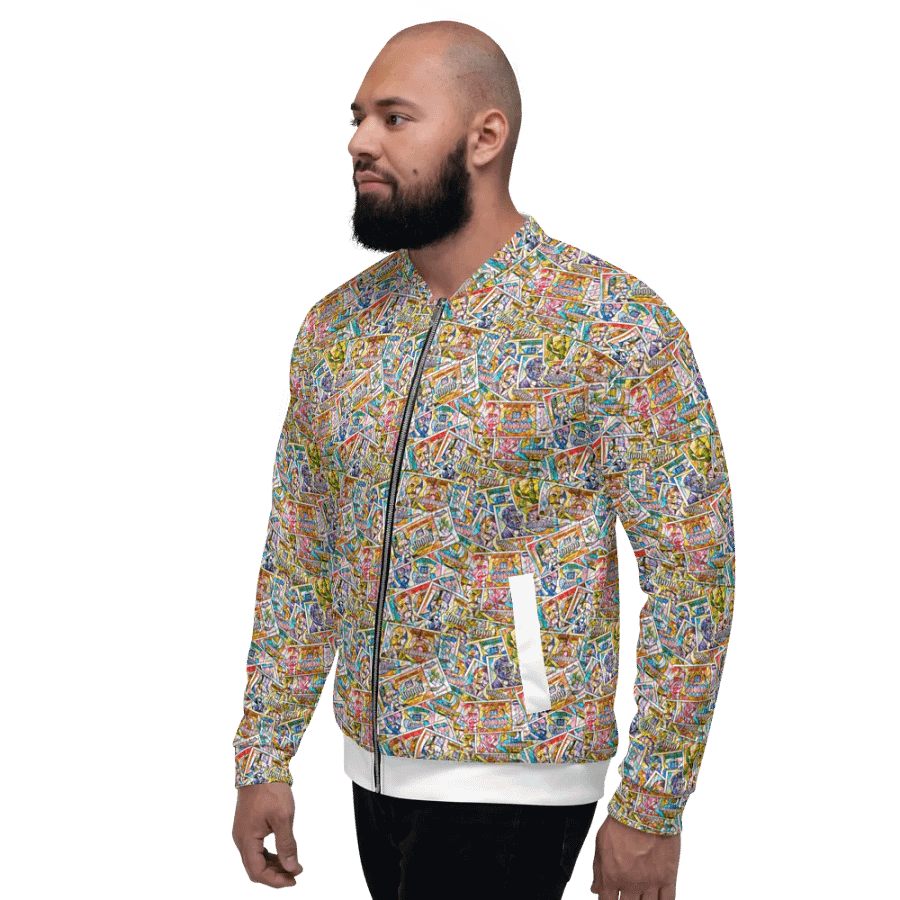 Jugoslovenski inflatorni dinar 1993 (Kolaž/mozaik) All-Over Print Bomber Jacket product image (3)