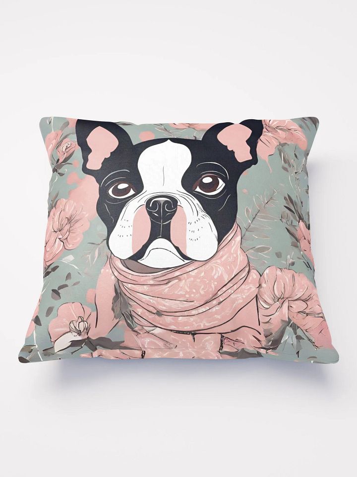 Floral Boston Terrier Pillow product image (2)