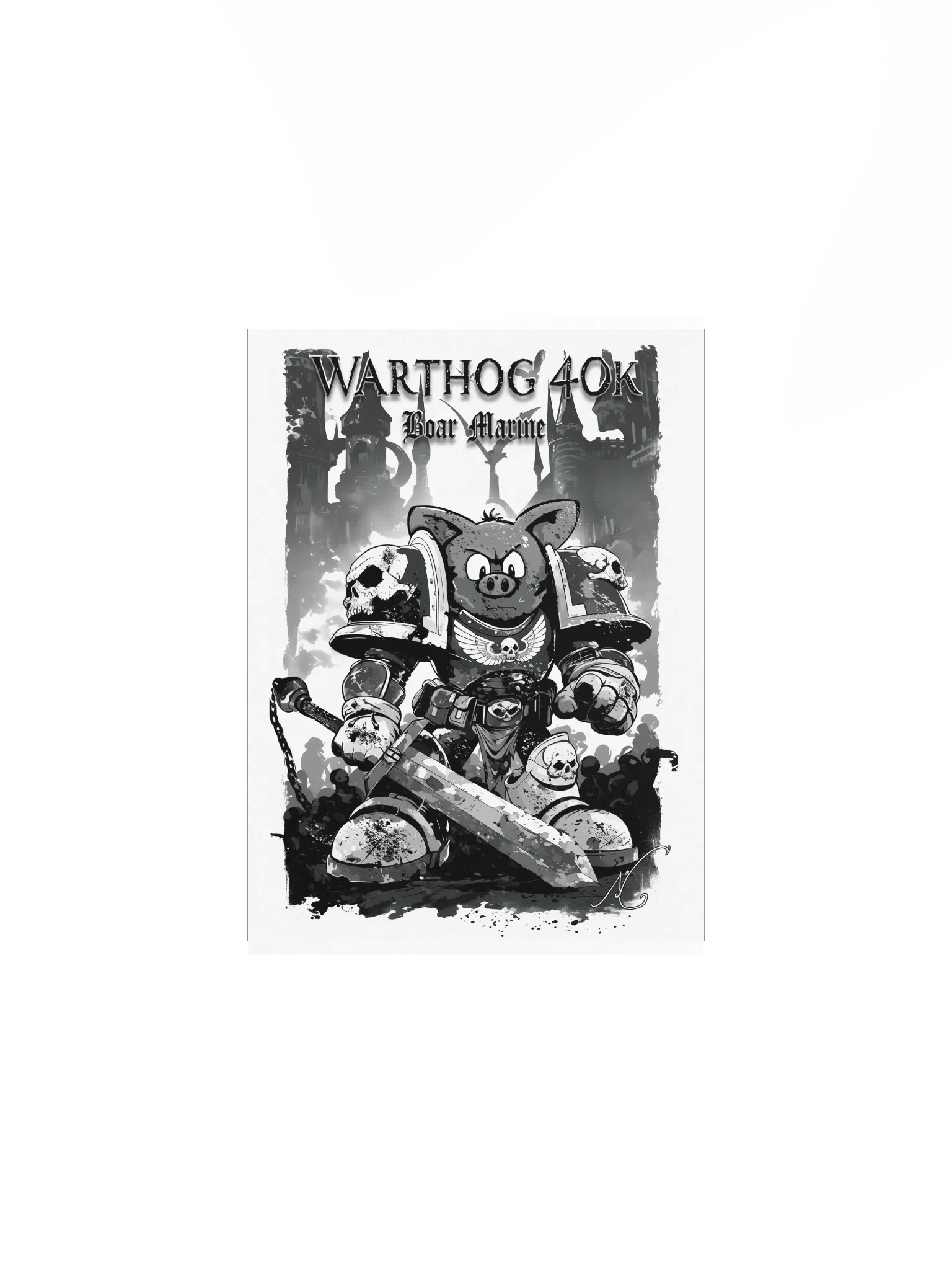 Warthog 40k Boar Marine Poster product image (7)