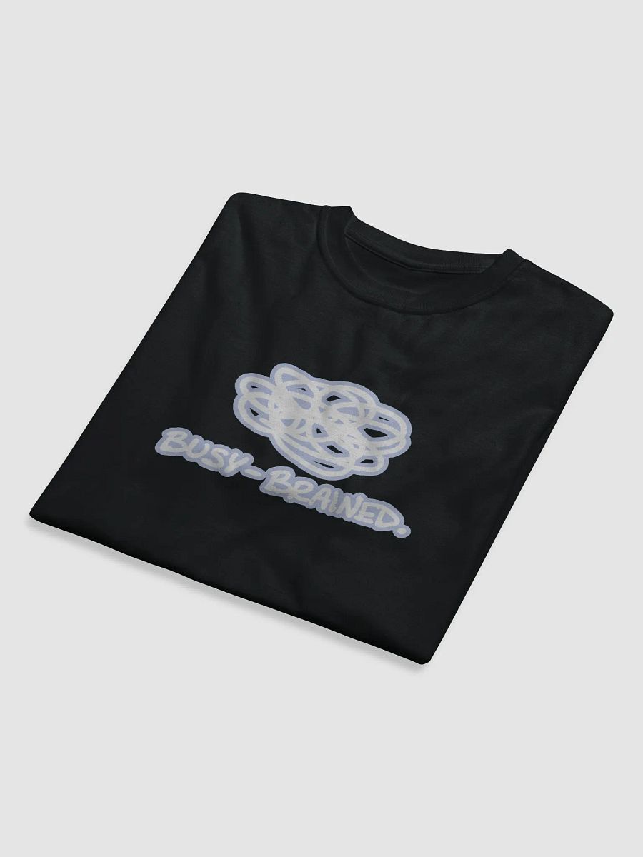 BUSY-BRAINED (lined design, #BDCAEF) unisex eco tee product image (8)