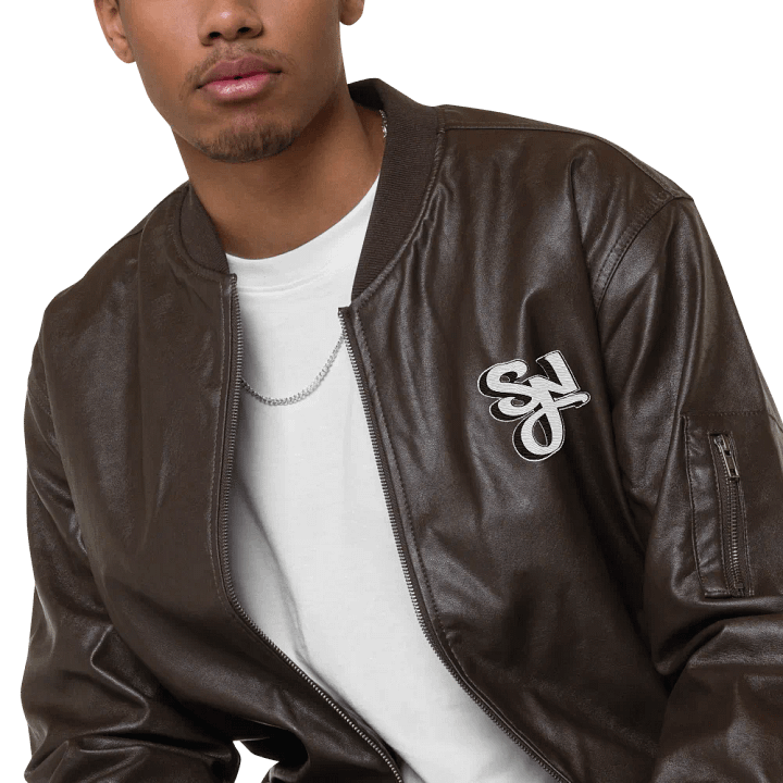 Syn Leather Bomber Jacket (Black or Brown) product image (1)