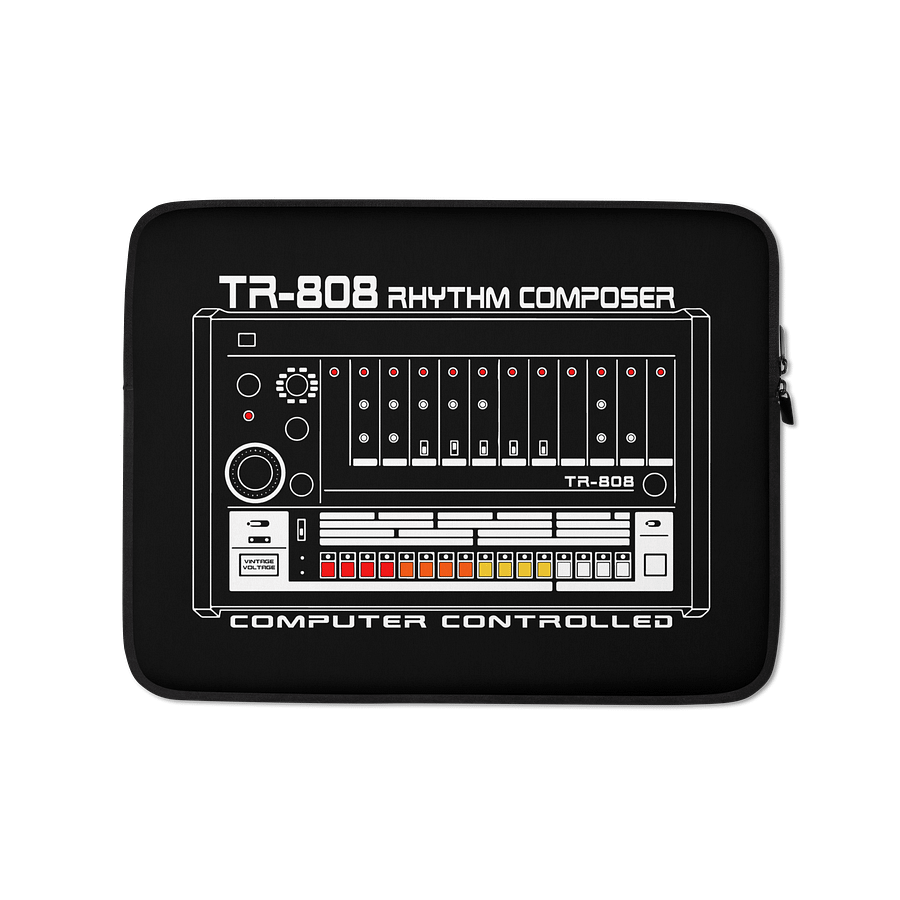 TR-808 - Laptop Case (Roland 808 Rhythm Composer Drum Machine) by Vintage Voltage product image (2)