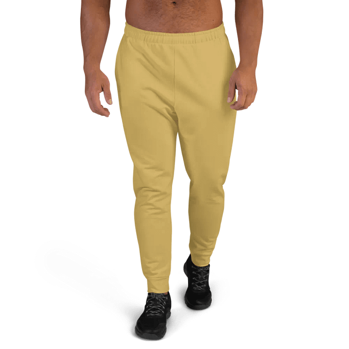 Plain Medium Dark Yellow Light Summer Recycled Polyester Premium Men's Joggers by Treasure Pie product image (1)