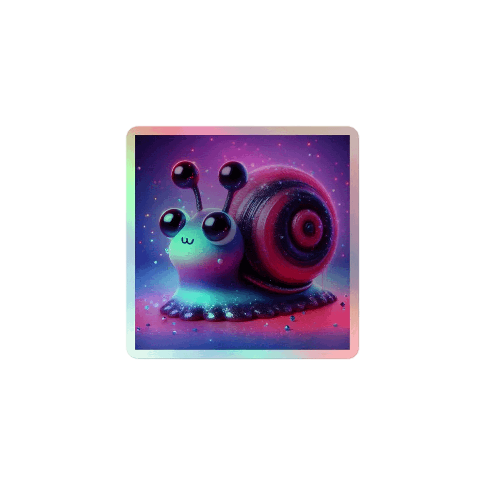 Whimsical Snail Holographic Sticker Sheet product image (1)