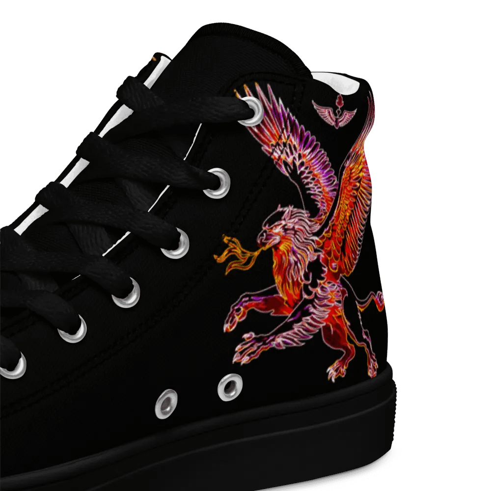 Gripen Flying red//Griffin/Men's High Top Canvas Shoes by Allcolor product image (1)
