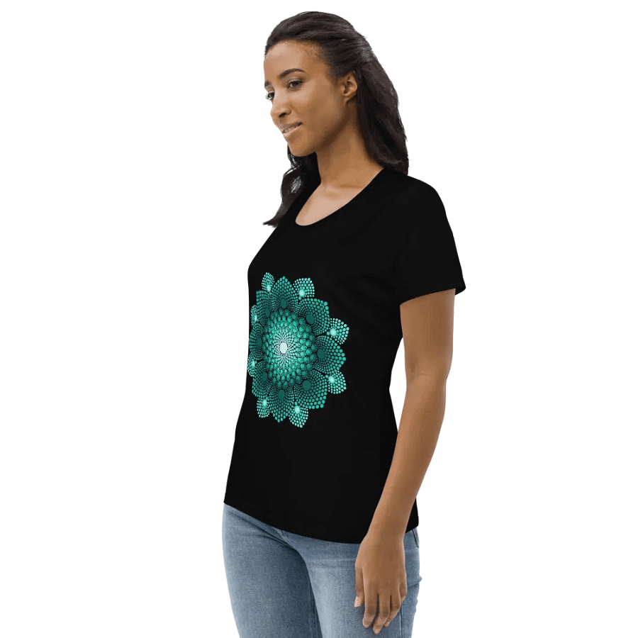 Turquoise Dot Mandala Eco T-Shirt product image (9)