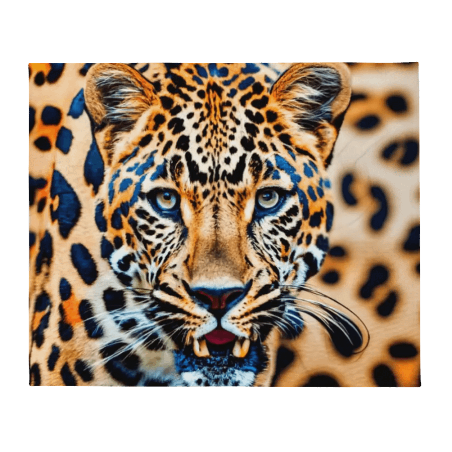 Big Cat 3D Leopard Print Design Throw Blanket product image (3)