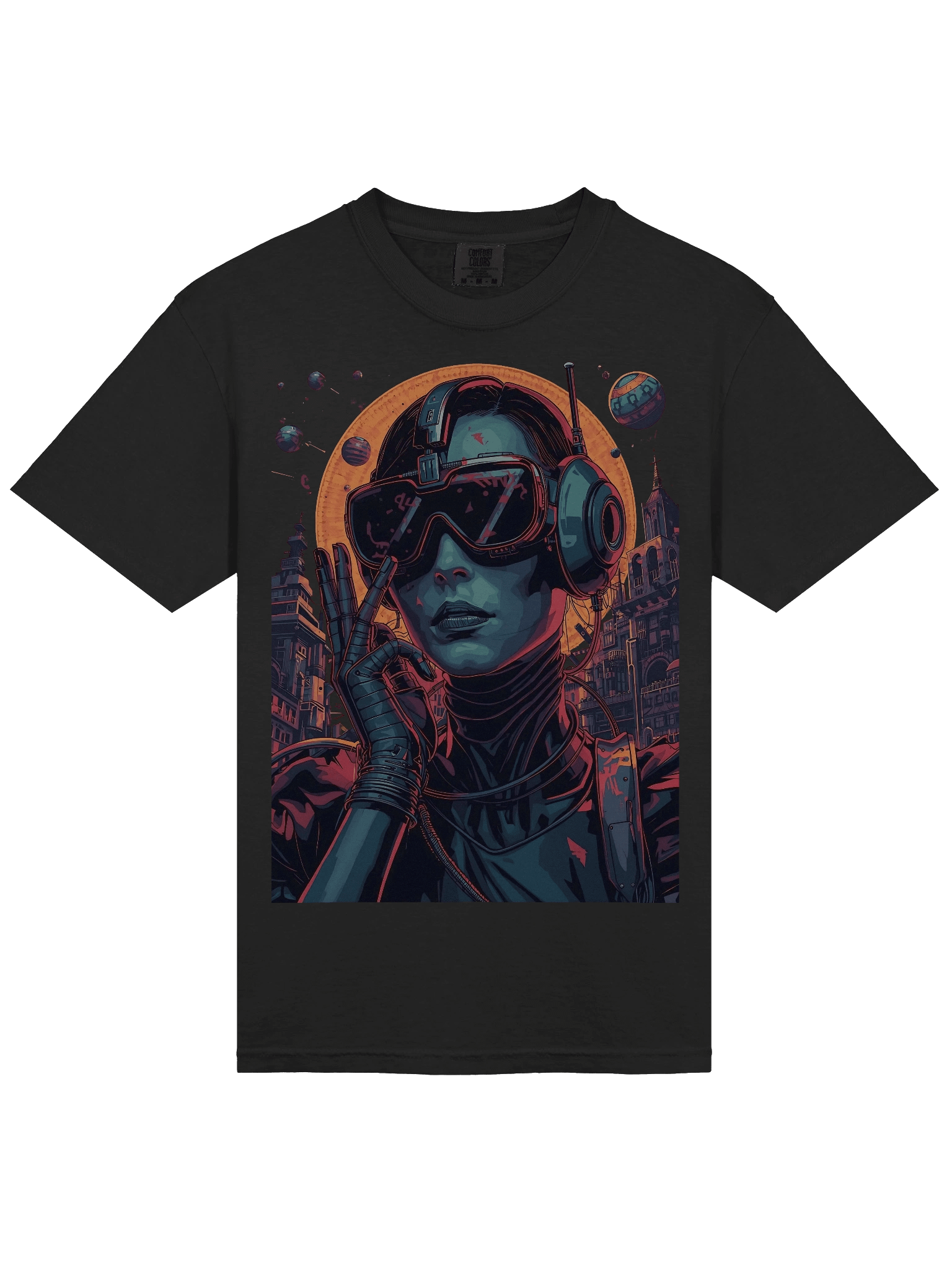 Synthwave City Drive Heavyweight T-Shirt product image (4)