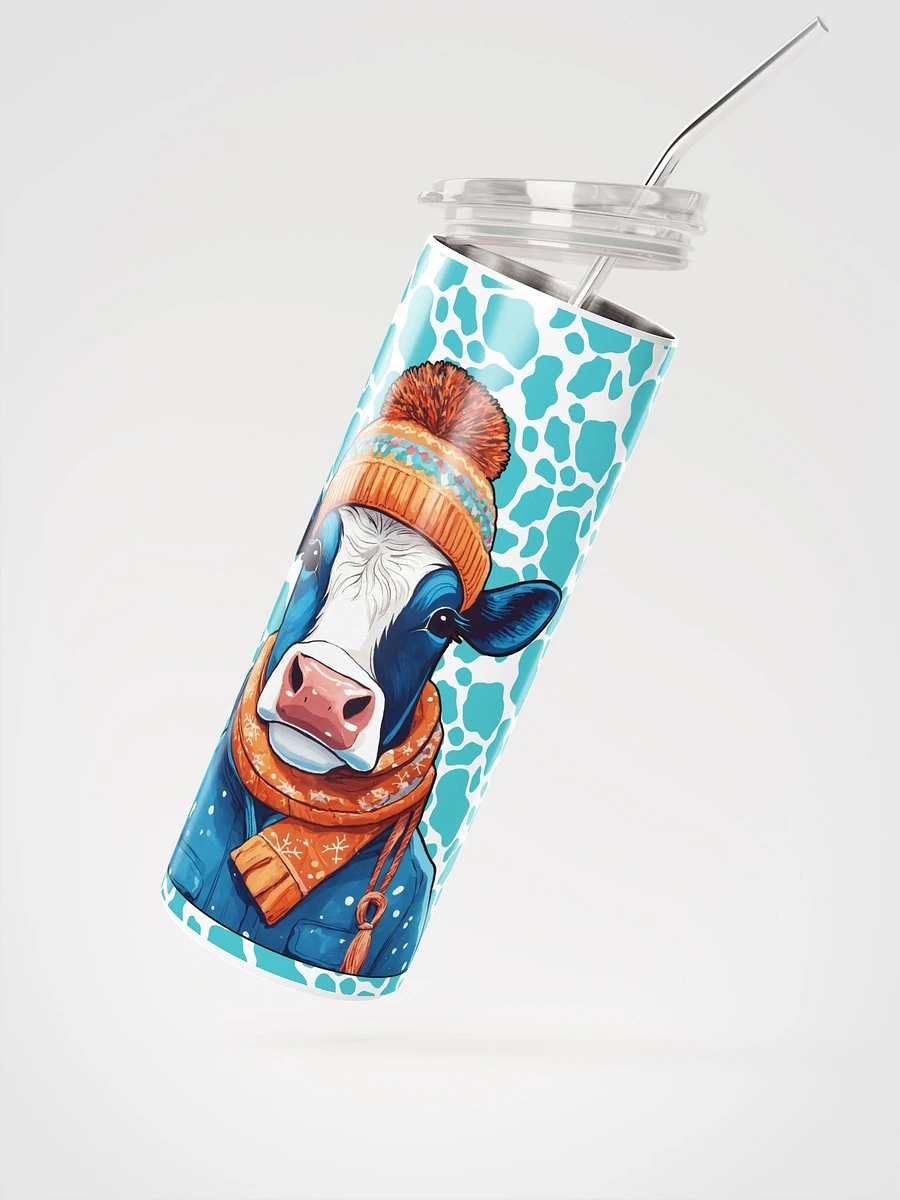 Winter Cow with Beanie Tumbler product image (3)