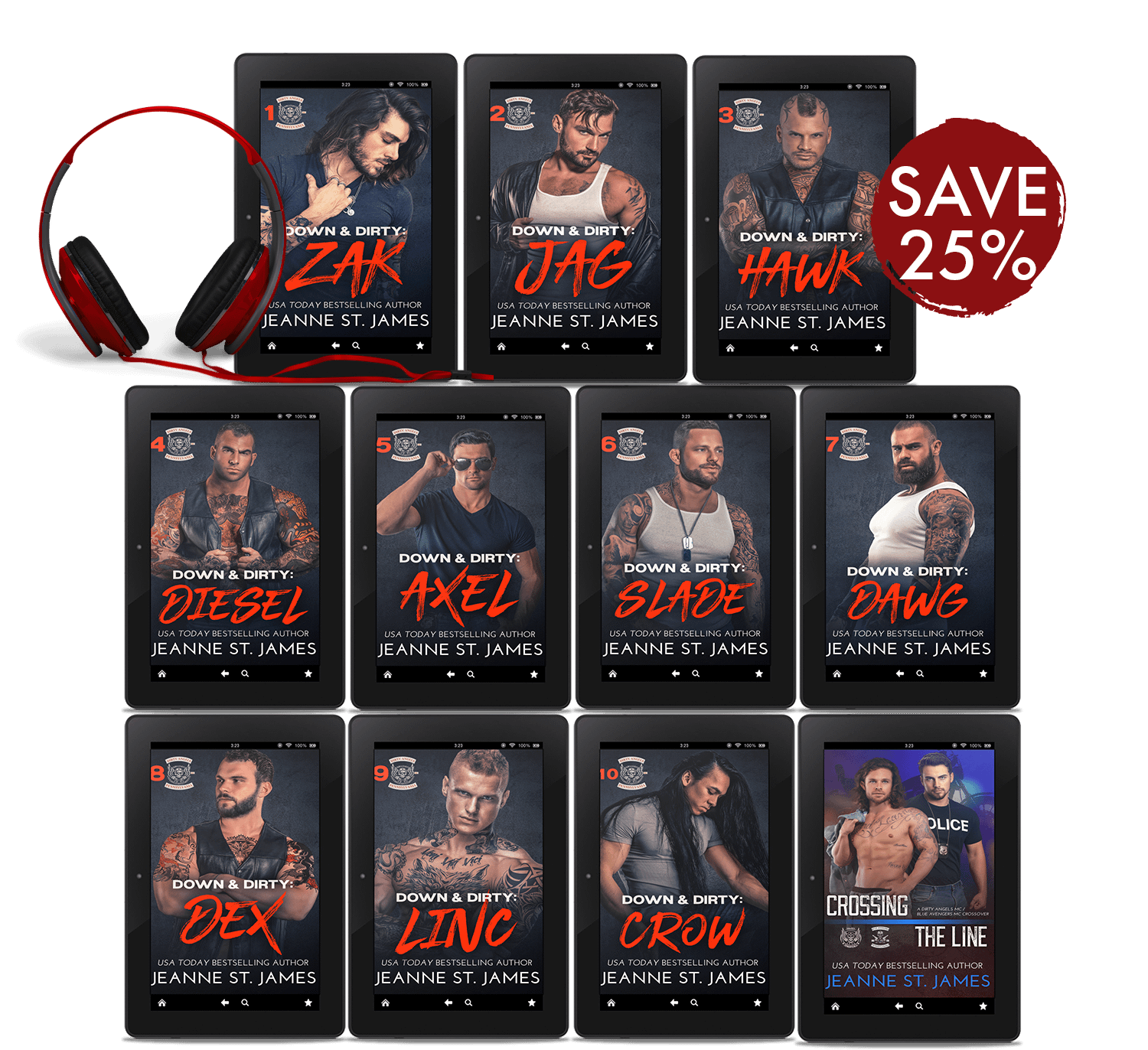 Dirty Angels MC + Crossing the Line Audiobook Bundle product image (1)