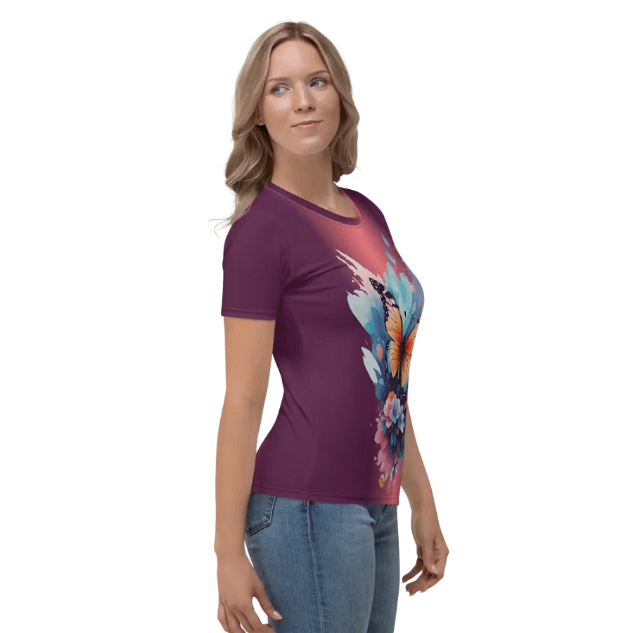 Floral Butterfly All Over Print T-shirt product image (5)