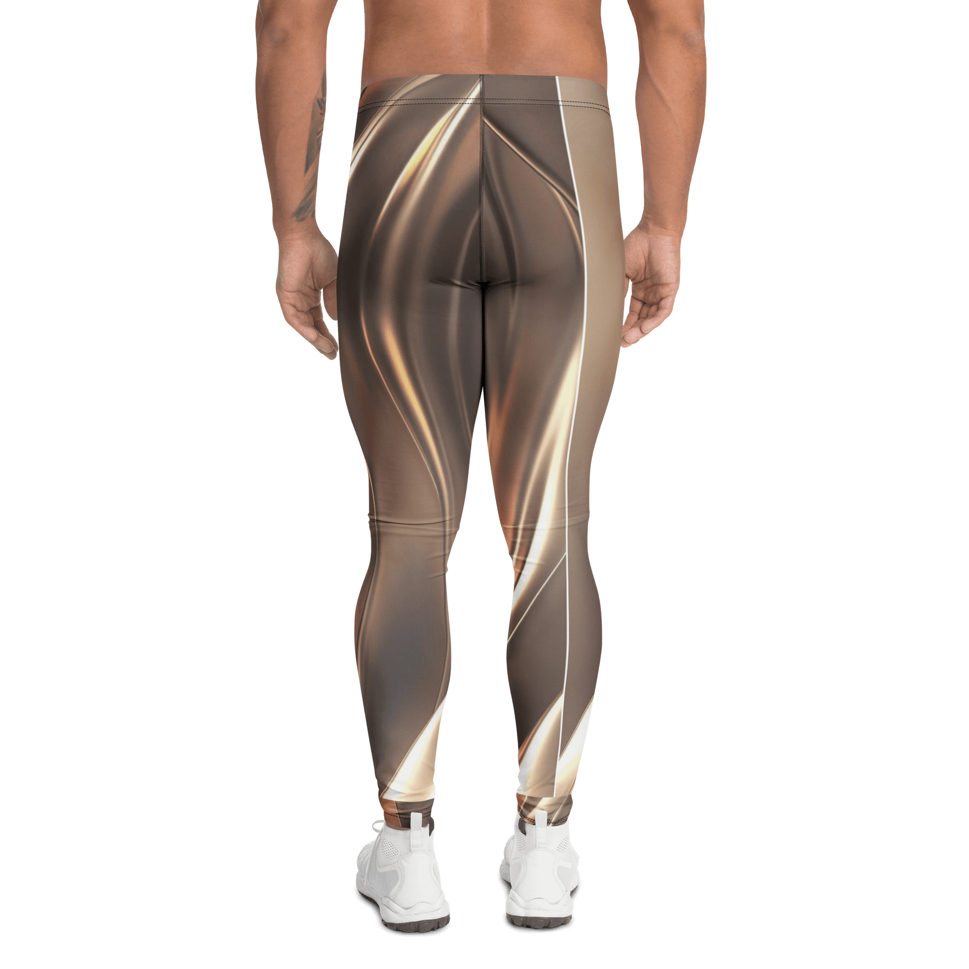 Metallic Abstract Shine Print Men's Leggings product image (2)