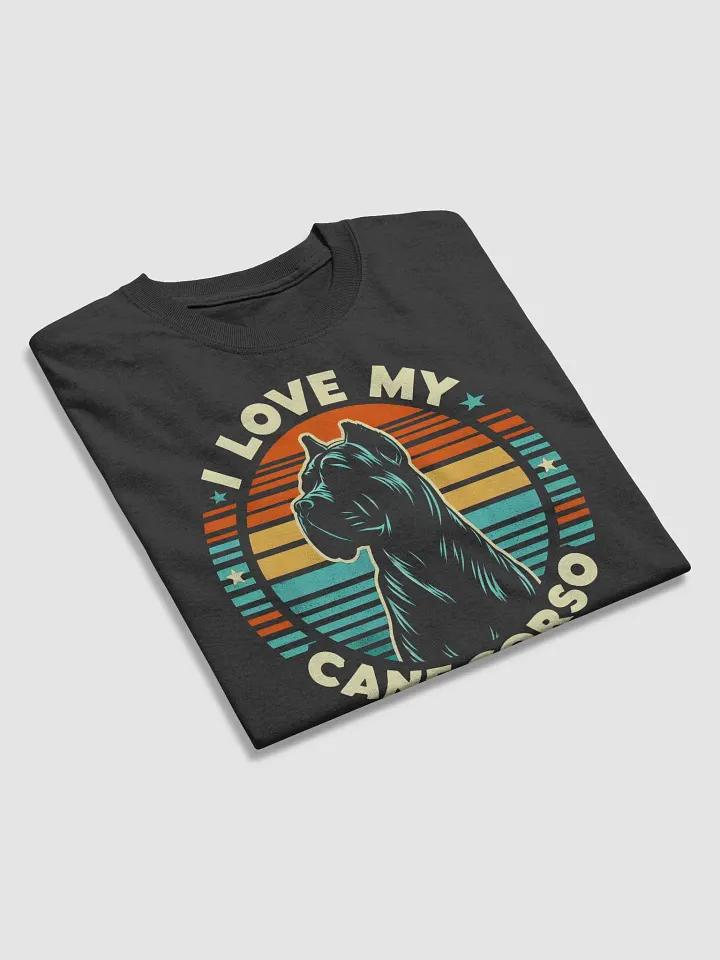 I Love My Cane Corso Retro T-Shirt product image (2)