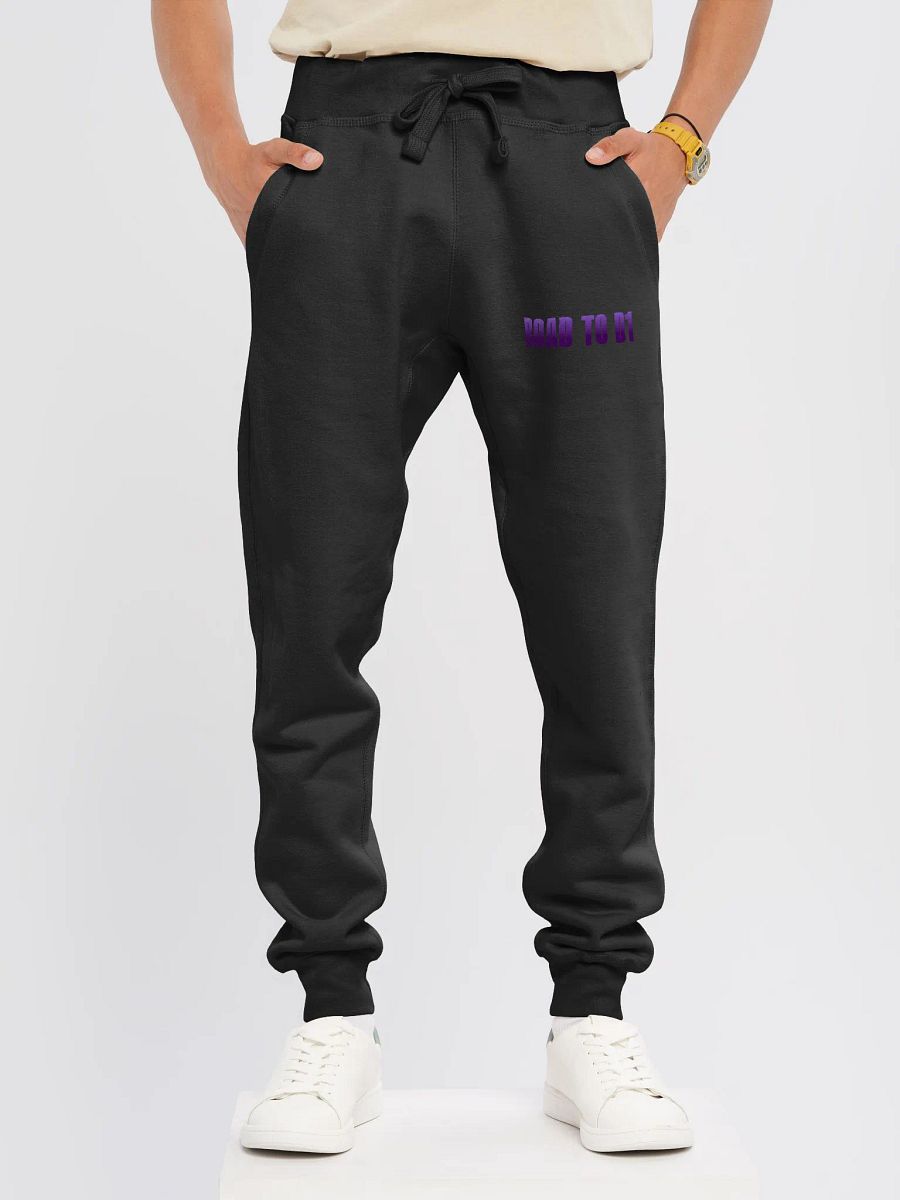 Troy Hornbeck - ROAD TO D1 - Black Sweatpants with PURPLE product image (2)