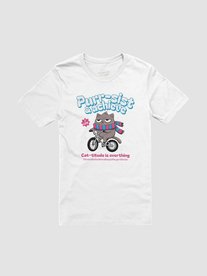 Purr-sist and achieve - cat-titude is everything - motivational product image (1)