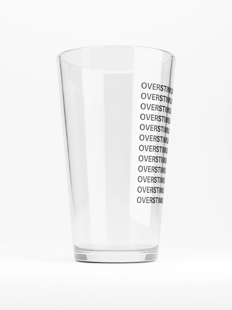 OVERSTIMULATED GIRL SUMMER black pint glass product image (2)