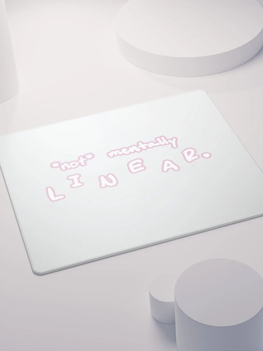 *not* mentally linear (lined design, #E1B9CE) mouse pad product image (4)
