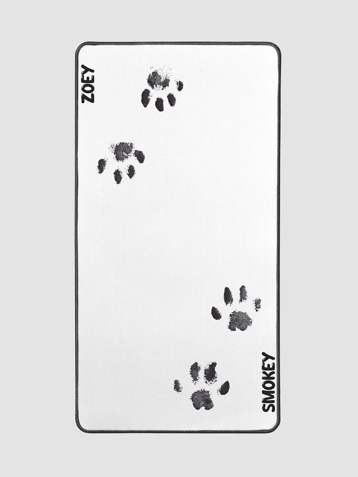 Smokey & Zoey Paw Print Desk Mat (White) product image (2)