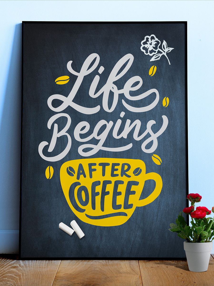 Coffee Lettering Poster Print, Good Morning Coffee Poster, Coffee Lover Gift, Coffee Station Wall Art —Trendy Kitchen Wall Art,Kitchen Decor product image (1)