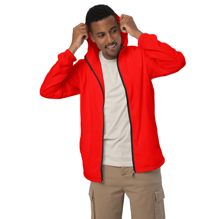 Plain Color Red Windbreaker product image (1)