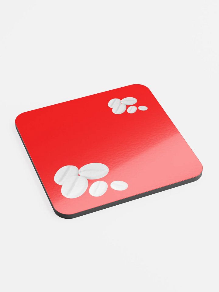 Red I Swear They Are Coffee Beans! White Coffee Beans Coaster product image (2)