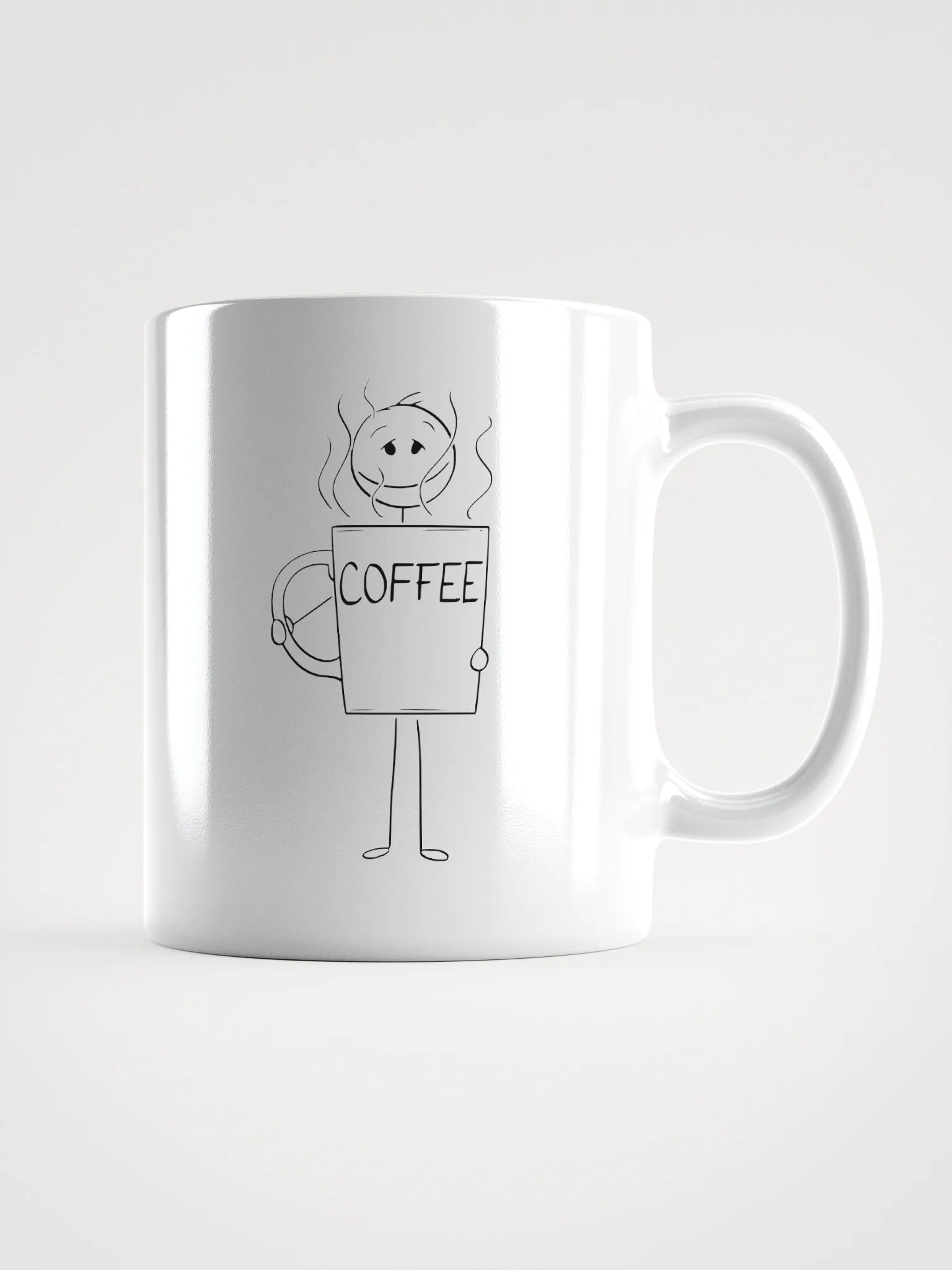 "Punderful Mornings" Spiky Silhouette White Mug product image (3)