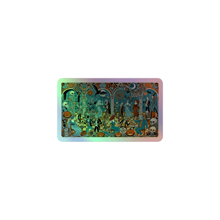 Art Nouveau Classic Monsters Halloween Party Vinyl Sticker 🦇🌿 product image (1)