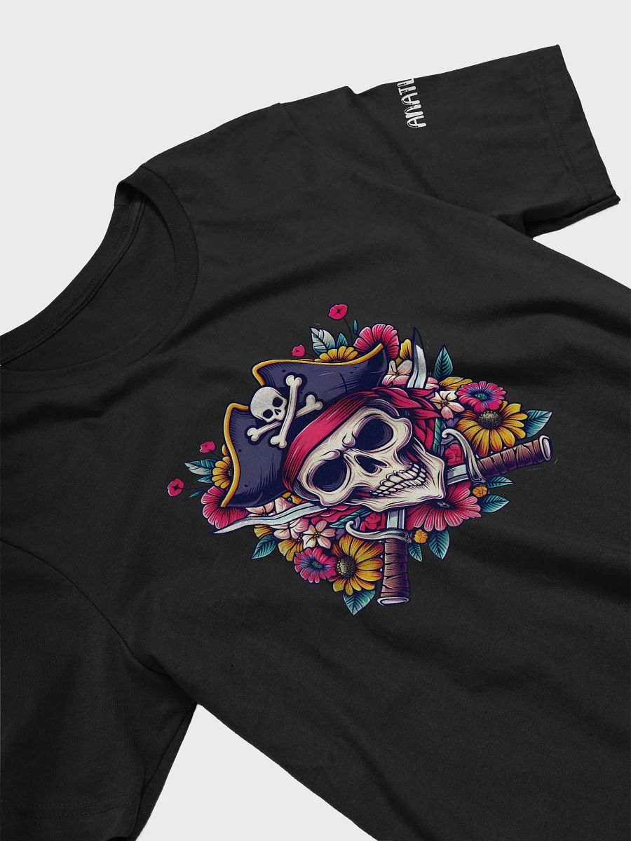 Floral Pirate Skull Supersoft T-Shirt product image (3)