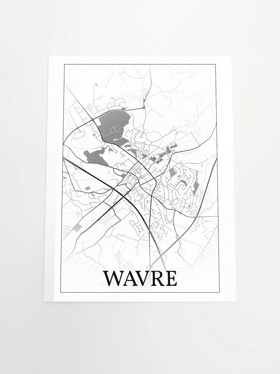 Wavre, Belgium, city map print product image (16)