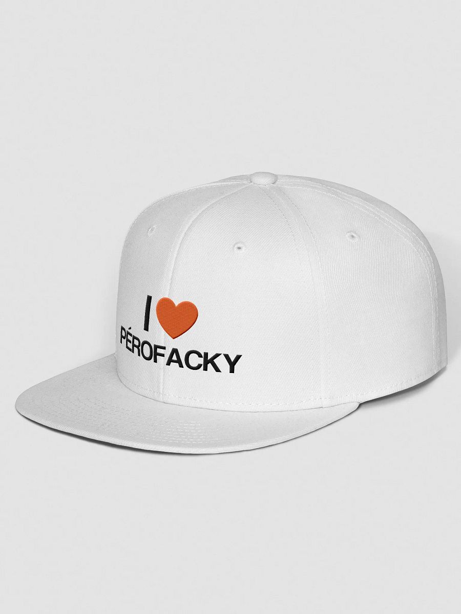 I ♥️ Perofacky snapback white product image (2)