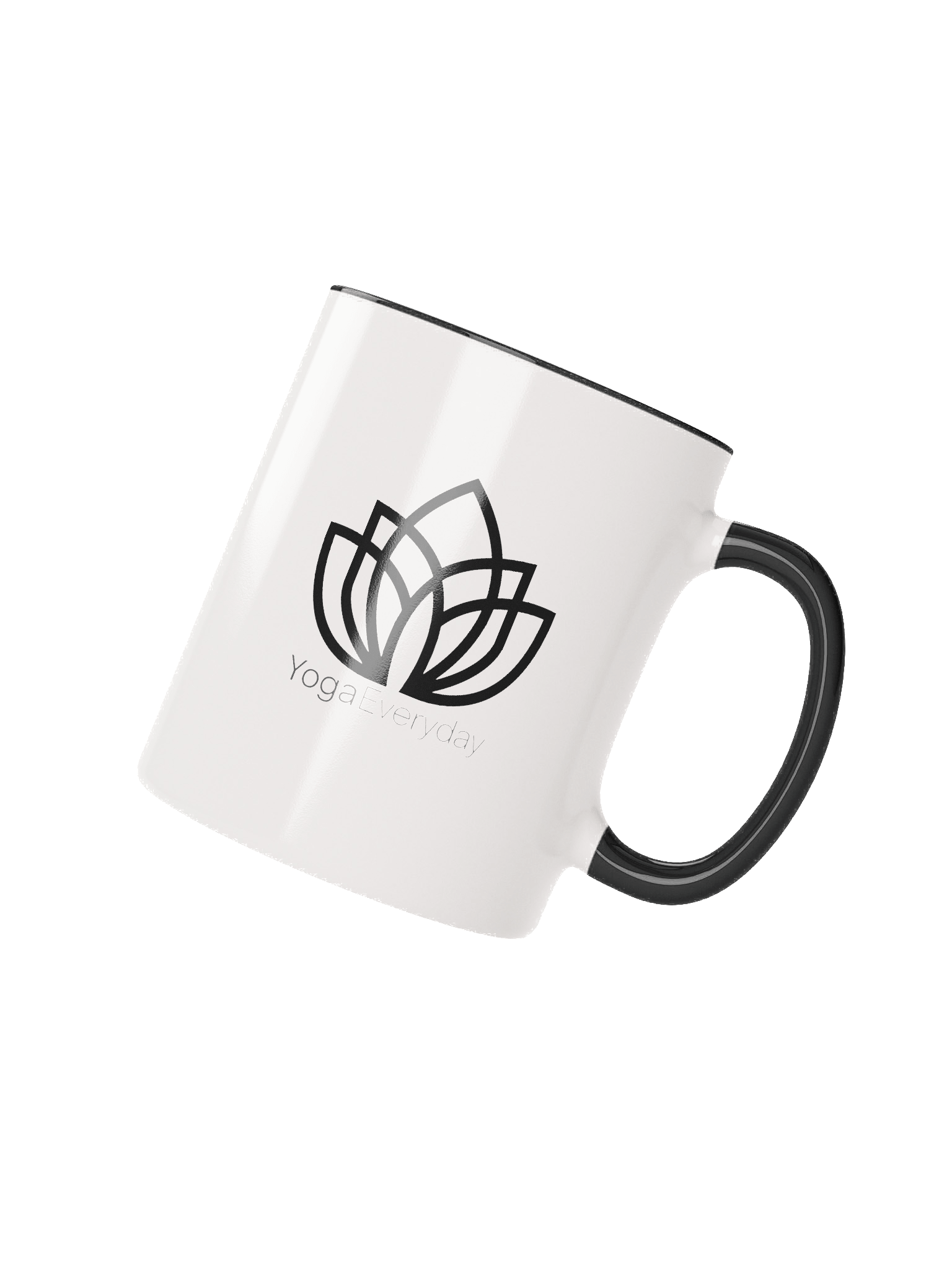 YogaEveryday Lotus Bloom Mug B & W – Sip Calm, Breathe Peace product image (2)