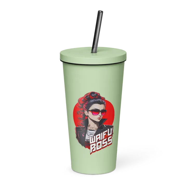 Waifu Boss 20 oz Tumbler Cup - Mint - Insulated Tumbler with a Straw v2 product image (1)