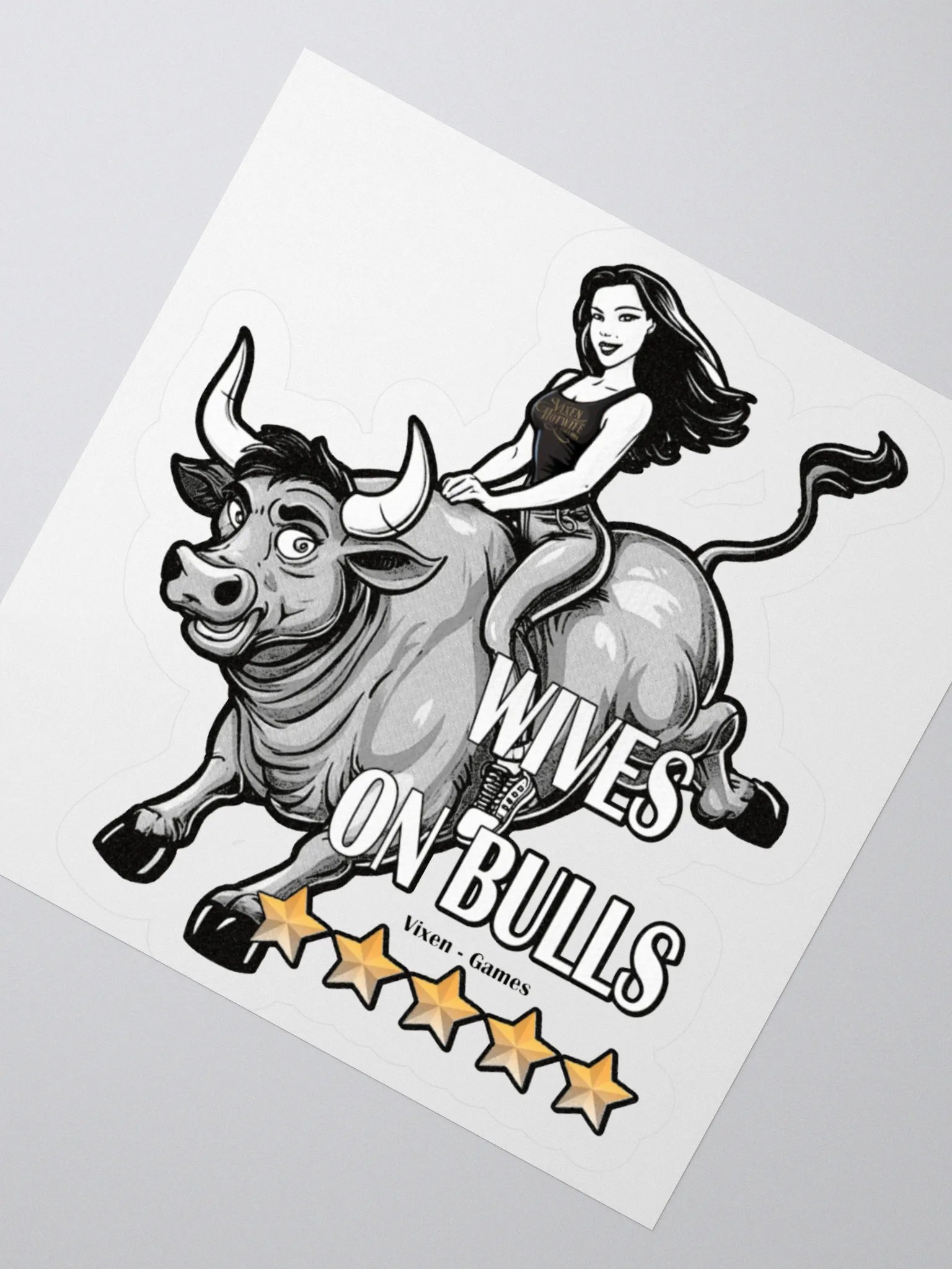 Wives On Bulls Five Stars 5 Stars Vinyl Sticker product image (6)