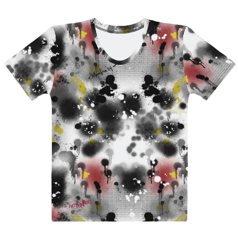 SpatterWear #8 Women's Crew Neck Poly Tee/Inky product image (1)