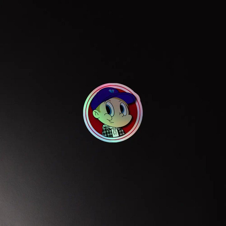 FinesseBoy Red BG Holographic Sticker! product image (4)